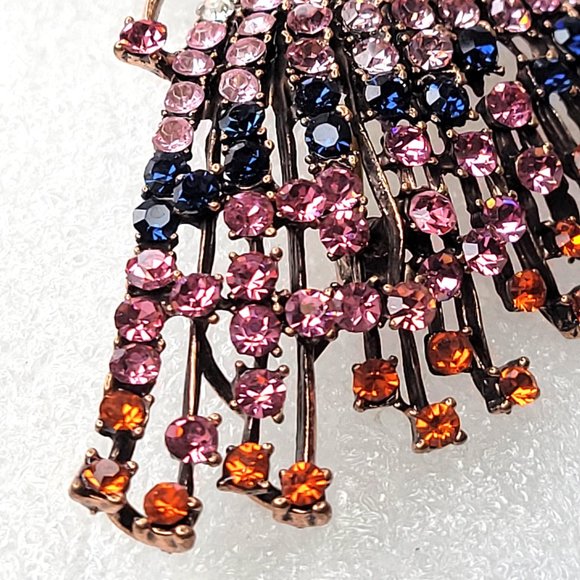 Large Pink Butterfly Brooch Colourful Butterfly Brooch Pin - Picture 7 of 9